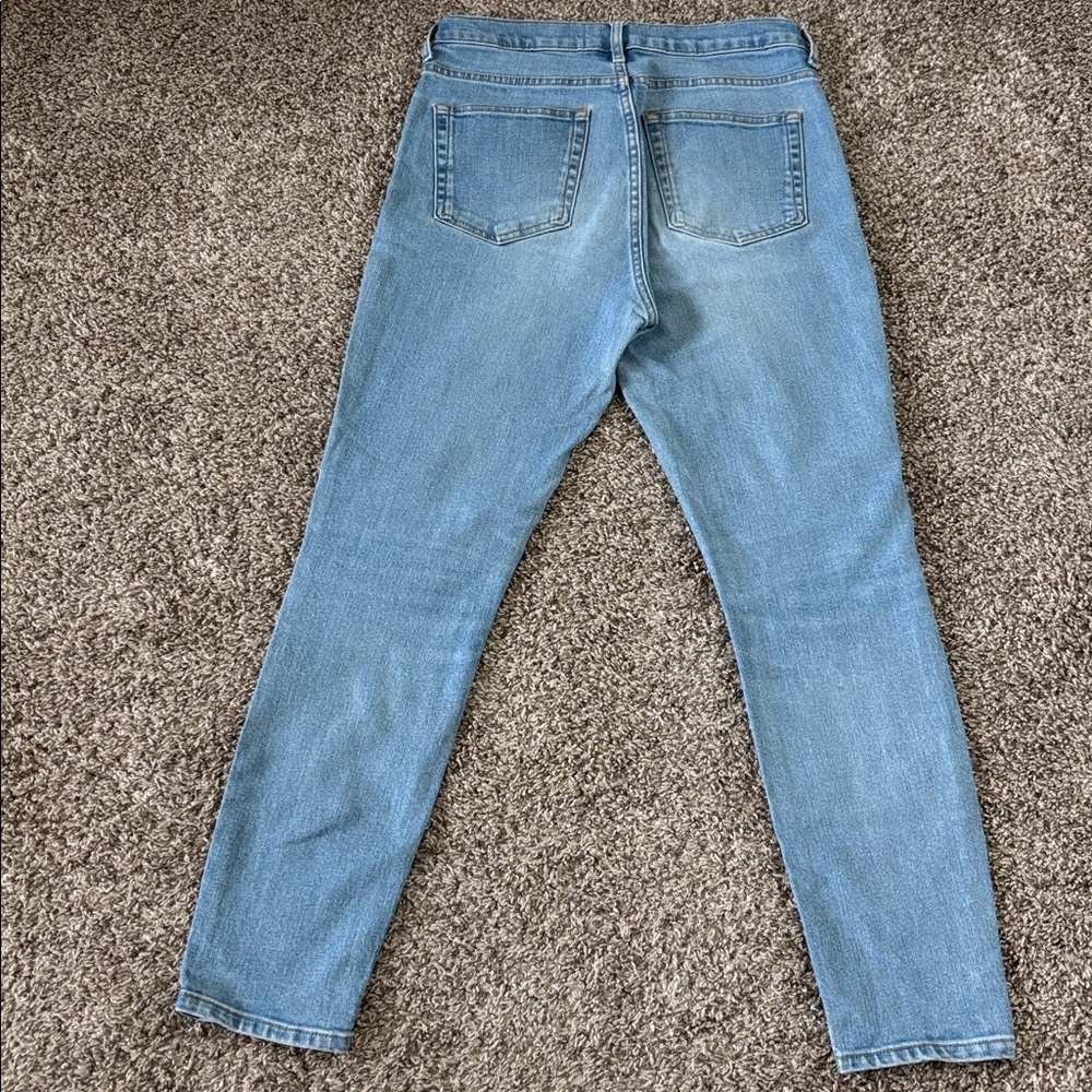 Everlane Women’s Bluewash Strech High Rise Ankle Jeans Size 28 - Picture 8 of 11